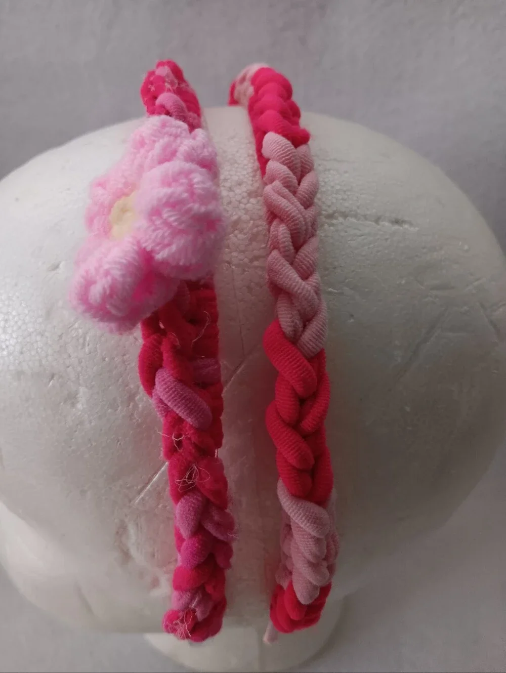 Set of Pink Girls' Decorative Headbands